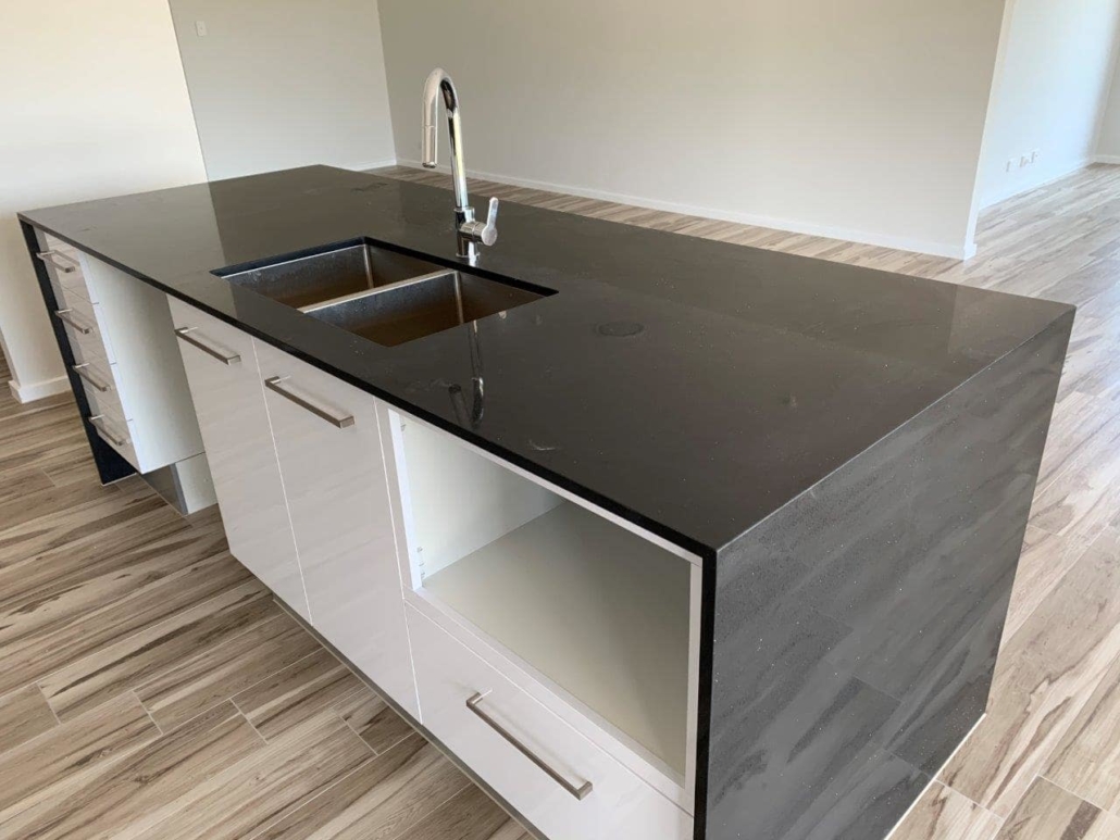 Kitchen benchtop with sink